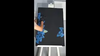 simple astronaut painting tutorial using tree leaves / easy for beginners relaxing 2022 #short