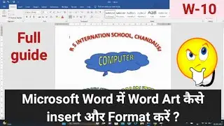 How to insert and format WordArt in Microsoft Word 2019?