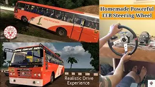 DIY FORCE FEEDBACK Steering Wheel | ಈಶಾನ್ಯ ಕರ್ನಾಟಕ ಸಾರಿಗೆ Karnataka Bus Driving [Ets2 bus mod links]