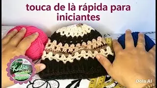 touca de lã rápida para iniciantes canhoto
