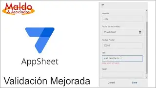AppSheet Lección 35:  Validación mejorada
