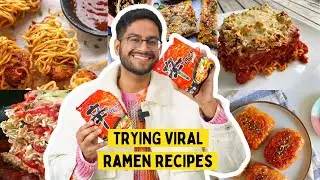 TESTING VIRAL RAMEN RECIPES 😳 CRISPY RAMEN PANEER, RAMEN DUMPLING, LASAGNA...WHICH ONE DID I LIKE?