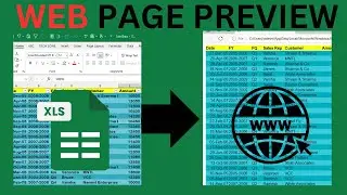 How To Check Web Page Preview In Excel | Excel to web | Convert Excel to Web