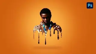 How to add dripping effect on photo in Photoshop | tutorial