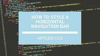 Horizontal Navigation Bar: Applied CSS