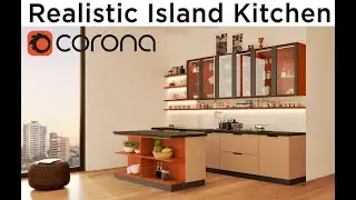 3ds Max Corona Realistic Rendering Island Kitchen Tutorial