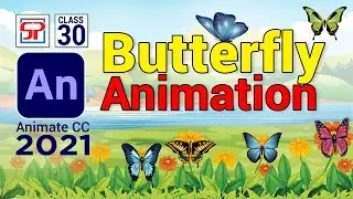 Adobe Animate CC 2021: Butterfly Animation | Motion Guide | 2d animation | Flash in Hindi