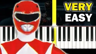 Power Rangers Theme - GO GO POWER RANGERS - VERY EASY Piano tutorial