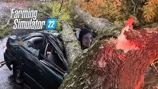 Málem na mě spadl strom / Farming Simulator 22