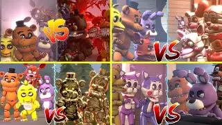 FNAF Vs Animatronics Fight Series Compilation