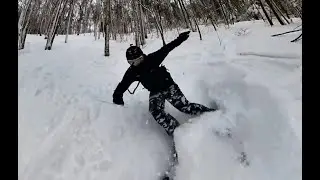 Finally a Pow Day at Sunapee 2023 - 4k 60fps