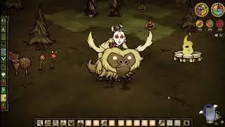 Don't Starve Together Forge Dance Emotes on a Beefalo