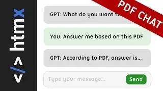 ChatGPT PDF Reader with HTMX UI | Upload PDF and Ask Questions About It