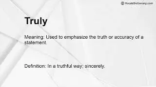 Truly Meaning