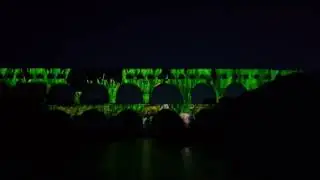 Pont du Gard illuminé
