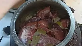 Тушёнка классическая в афганском казане. Из свинины