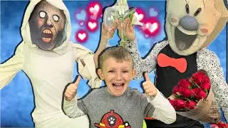 ICE CREAM fell in love with Grenni! DATE? Ice scream and granny in real life