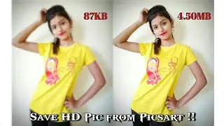 How to save HD quality photo in picsart | how to save photo in HDresolution | #HDresolution #picsart