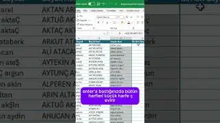 Excel’de Büyük / Küçük Harf İşlemleri #excel #exceltips #exceleğitimleri #exceleğitimleri #keşfet