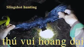 Night hunting with a slingshot