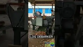 What is an equipment use to debark a log? wood debarker machine #plywood #veneermachine