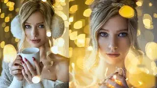 Photoshoot with Christmas Lights, Behind The Scenes