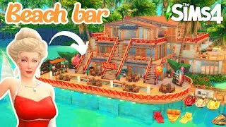 Hottest Celebrity BEACH BAR Sims 4 BASE GAME + Island Living🌟 🍹 | The Sims 4 No CC Speed Build