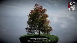 tree with multiple procedural animated weight maps total view