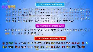 121 Professional Animated Eyes Mega Pack - Ultimate Expression Library | toonyuganimation.com