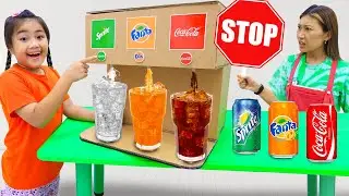 Annie and Jenny w/Cardboard Soda Machine New Funny Stories about Toys for Children
