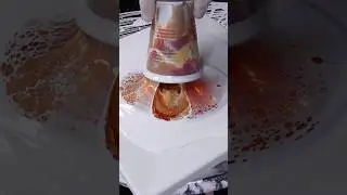 CHOCOLATE Flip Cup Acrylic Pouring for Beginners 