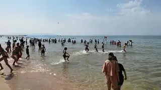 Обзор пляжа и моря в Витязево 31.07.2022 - идеальный деньки