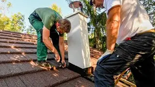 LOG CABIN Build - S2E9: Easiest Way To Build A CHIMNEY For Log Cabin