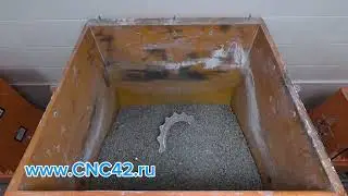 Галтовка фрезерованных деталей из алюминиевого сплава в ГВМ375 (TV375)
