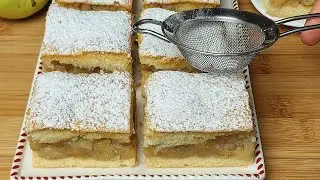 Najprostszy jabłecznik na biszkopcie.  Prosty i sprawdzony przepis pokazany krok po kroku.