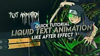 LIQUID TEXT ANIMATION LIKE AE (FREE PRESET) | QUICK TUTORIAL [ALIGHT MOTION]