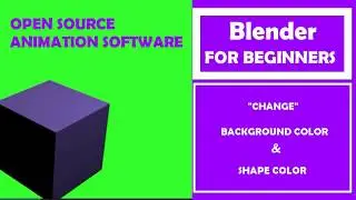 Blender Change Background Color and Shape Color in 2018