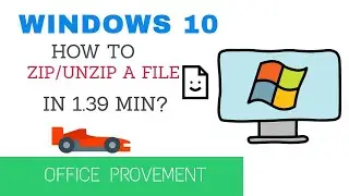 Windows 10 How to zip/unzip a file