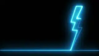 Free Thunder Light Energy Power Symbol Neon Lights Looped Animated Background by #motionmade