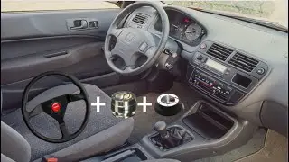 EK hatch gets a Momo steering wheel
