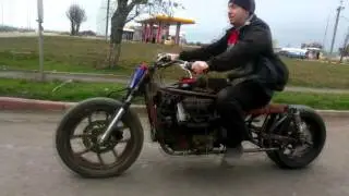 Постройка мотоцикла с двигателем заз.Часть 3 Первый выезд своим ходом