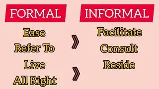 Writing | Formal V.S Informal English words 
