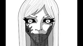 request: cyberpunk girl in your art style