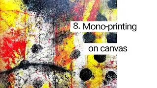 Monoprinting oil paint on canvas TIRELS 8