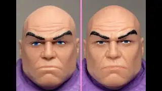 Customizing Live - Marvel Legends Kingpin Face Fix, painting eyes, mouth, and wrinkles