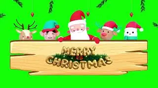 Merry Christmas green screen video effect