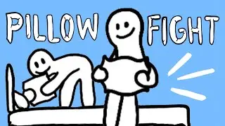 Pillow Fight!!! - Funny Flipaclip Animation #flipaclip 🛏🛏