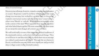 Socialism in Europe and the Russian Revolution PART 1