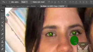 como cambiar color de ojos y poner pestañas en potoshop