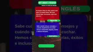 💕 My best friend | Entrena tu oído en inglés | Lecturas cortas en inglés #shorts